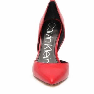 Calvin Klein Sebrina Nappa Lipstick Red 4 Inch Heels